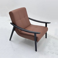 Fauteuil de loisirs individuel en bois de frêne, style minimaliste italien, moderne, pour salon, luxe léger, simple