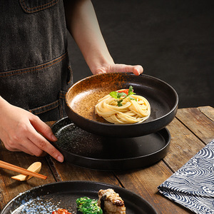 Piatto Piano in Ceramica di Design Giapponese da 8 Pollici per Piatti Occidentali, <span class=keywords><strong>Pizza</strong></span> e Pasta, Stoviglie per Hotel e Ristoranti - Product Image 5