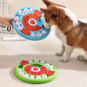 Bol de mangeoire puzzle pour animaux de compagnie-Plat rond pour chiens et chats, distributeur de nourriture interactif gratuit anti-étouffement - Product Image 3