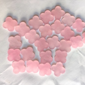 Custom Quartz Clover Gemstone Loose <strong>Pink</strong> <strong>Jade</strong> Four Leaf Clover <strong>Stone</strong> - Product Image 6