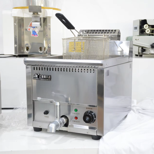 CHUANGYU Hotel Restaurant 12L <span class=keywords><strong>Friteuse</strong></span> à panier unique <span class=keywords><strong>Friteuse</strong></span> à puce électrique <span class=keywords><strong>Friteuse</strong></span> <span class=keywords><strong>Friteuse</strong></span> pour équipement de cuisine - Product Image 1