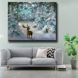 Pittura artistica di diamanti alce <span class=keywords><strong>cervo</strong></span> mosaico di diamanti immagine di strass alberi di natale regalo decorazioni per la casa asp1053 - Product Image 2