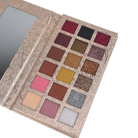 Palette de fards à paupières métalliques multichromes 18 couleurs, haute pigmentation, résistante à l'eau, avec logo personnalisé pour marque privée