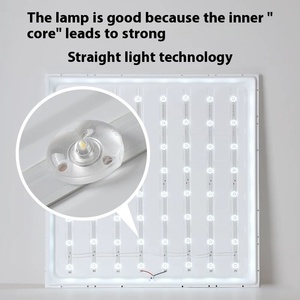 Lampe à panneau plat LED Plaque de gousset en aluminium 24W Plafonnier droit intégré IP44 pour bureau, cuisine, salle de bain - Product Image 4