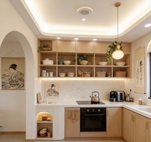 Mueble de Cocina Modular Inteligente Moderno |   Decoración de Pared de Madera de Lujo |   Muebles de Cocina Personalizados para Espacios Pequeños - Product Image 3