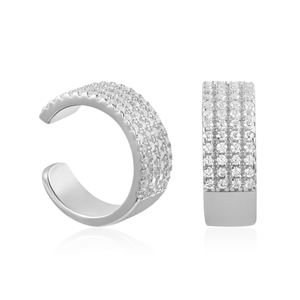 高級925スターリングシルバーイヤリング キュービックジルコニアメインストーン ファッションフープイヤリング パーティー用 女性のホリデーギフト - Product Image 5