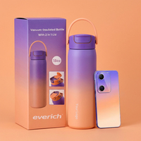 Bouteille d'eau sport en gros de 32 oz et 22 oz avec couvercle à paille et boucle de transport, double paroi isolée sous vide, anti-transpiration pour le sport et le yoga