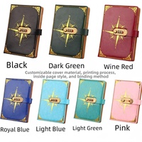 Cuaderno Vintage Brujula A5 con Candado Piel Sintetica Diario Contrasena Engrosado 100 Paginas Oficina Escuela Regalo Mayori
