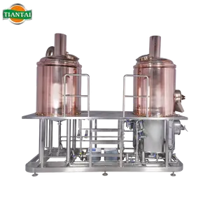 500 liter 4bbl mini red copper electric heating 2 vessel brew house craft beer brewing equipment