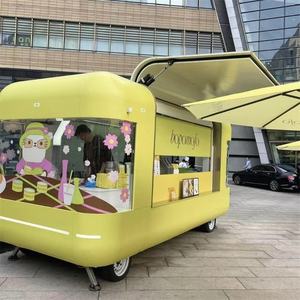 Net rouge Wenchuang voiture marché de nuit Place salle à manger café remorque scénique zone collation boisson acier inoxydable utilisé crème glacée vente voiture - Product Image 4