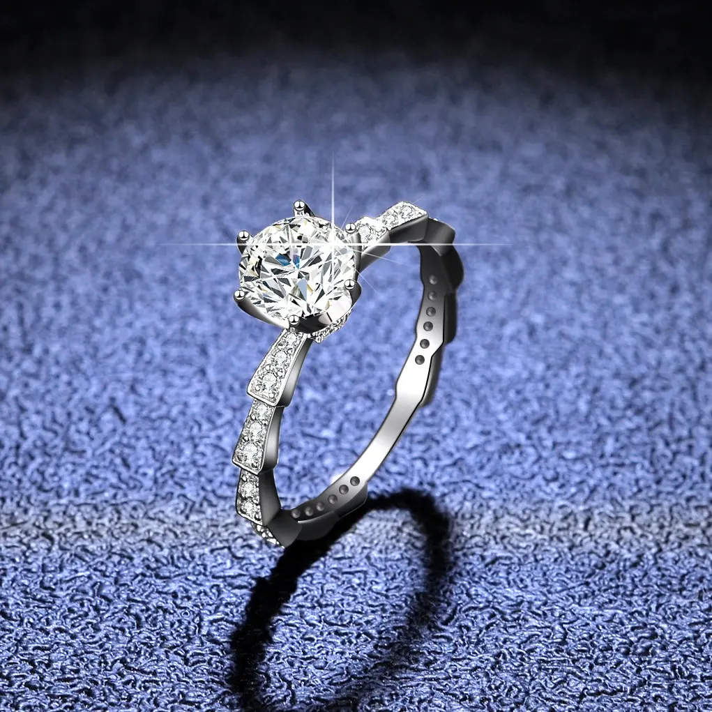 Кольца с муассанитом 1 карат, хорошее качество, низкая цена, кольцо с бриллиантом D VVS с муассанитом, с сертификатом GRA для женщин и мужчин