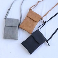 Mini porte-monnaie mobile pour femmes à la mode Style coréen sac à bandoulière étanche PU avec fermeture à glissière Portable nouveau