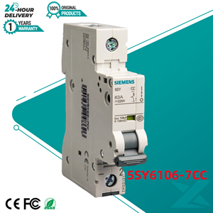 Disjoncteur miniature Siemens d'origine, neuf, 5SY6106-7CC SENTRON <span class=keywords><strong>5SY6</strong></span> Courbe C 6A 1P 230/400V 6kA pour rail DIN - Product Image 1