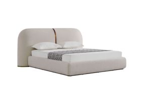 Moderno <span class=keywords><strong>Letto</strong></span> Rotondo in Metallo con Design <span class=keywords><strong>a</strong></span> Nuvola Fluttuante, Rivestito in Tessuto, Disponibile in Misure King Size, Matrimoniale e Queen Size con Struttura in Legno - Product Image 4