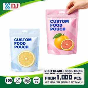 Sachet Doypack Personnalisé Recyclable avec Logo pour Aliments Secs et Snacks, avec Fermeture Zip Refermable, Emballage de Détail Multiusage en Gros - Product Image 1