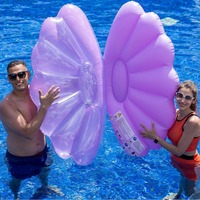 Bouée gonflable en forme de conque en PVC durable pour enfants, idéale pour la plage en été