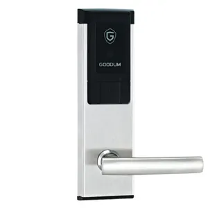 Goodum Security Locks Keys Smart Locks Electronic RF Mifare1 T5557 Card Mechanical Key Smart Hotel Door Lock A3100 For Wood Door