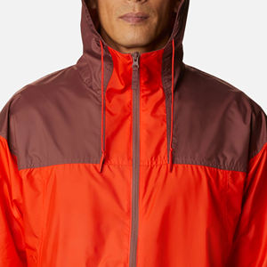 Veste coupe-vent en toile polyester imperméable de haute qualité pour hommes, logo personnalisé imprimé sur le devant, capuche intégrée - Product Image 4