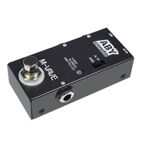 M-VAVE Sélecteur de ligne ABY Commutateur AB Mini Pédale d'effet de guitare Boîte de pédale de guitare basse