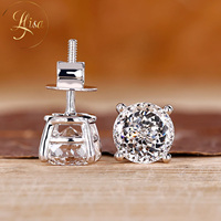 Boucles d'oreilles en diamant cultivé en laboratoire certifié IGI, personnalisées pour hommes, or 10K 14K 18K, diamants créés en laboratoire VVS, bijoux pour femmes