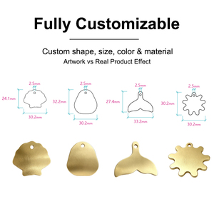 Wholesale Anti‑Lost Pet ID Tag Blanks Custom Logo Engraved Two‑Sided Nameplate Bone Round Multi‑Shape Solid Brass Blank Dog Tags - Product Image 2