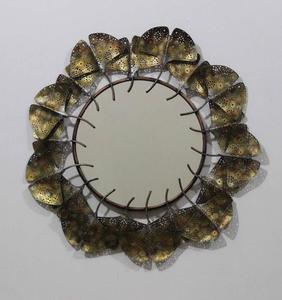 Miroir mural en métal artisanal à motif floral, style antique, miroir décoratif pour l'intérieur de la maison, fournisseur de décoration haut de gamme, prix avantageux - Product Image 6