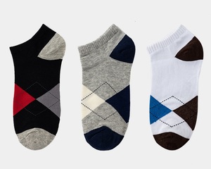 Cmax Wholesale Summer Casual <strong>Socks</strong> Thin <strong>Tartan</strong> Cotton Breathable Comfortable Black White Gray Visible Logo Anti-Bacterial - Product Image 1