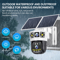 Cámara de Seguridad PTZ HiEasy de 6MP con Doble Lente y SIM 4G, Cámara CCTV Inalámbrica para Exteriores AOV, Visión Nocturna a Todo Color 24/7, Detección de Movimiento