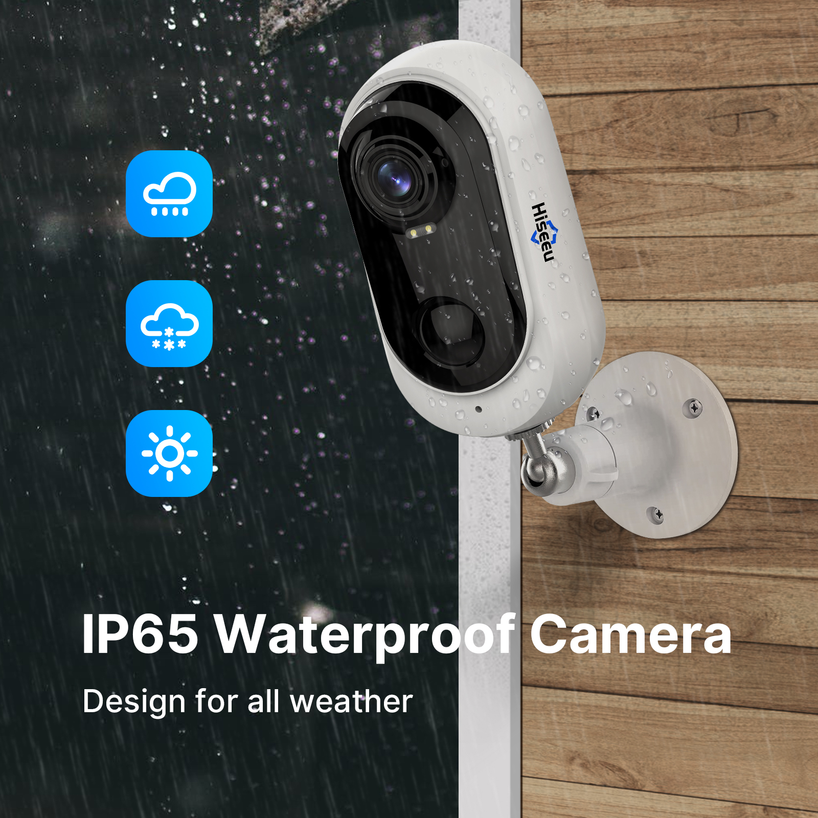 Hiseeu 1080P Battery Solar Powered Cameras Cctv Solar Camera Wifi Home Security Surveillance Ip Camara Wireless Outdoor Indoor · image 4