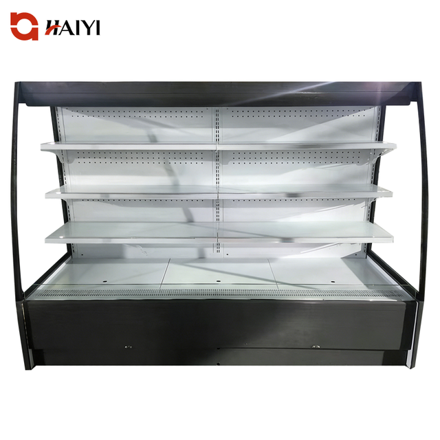 Commercial Refrigerated Air Cooling Multi-Deck Open Front Stainless Steel Adjustable Shelves Display Case for Supermarket
