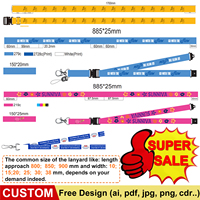 Presse à chaud à sublimation personnalisée Porte-clés porte-étiquettes nominatives Cordon de ruban en polyester et nylon