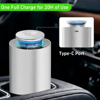 Diffuseur d'huiles essentielles sans fil rechargeable pour voiture, mini diffuseur d'arômes 20 ml pour véhicules