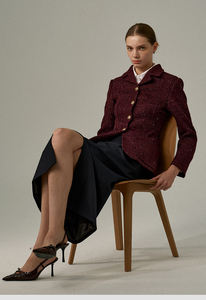 <span class=keywords><strong>Blazer</strong></span> da <span class=keywords><strong>donna</strong></span> Slim monopetto di temperamento pendolare di <span class=keywords><strong>Tweed</strong></span> Xiaoxiang - Product Image 5