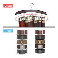 Présentoir rond de rangement pour ceinture en acrylique, 5 pièces, conteneurs transparents, peut être utilisé pour les bijoux, bracelets, bagues, montre et cosmétiques