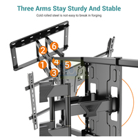 Soporte de Pared para TV KALOC S9 Pro Cantilever con Movimiento Completo, Compatible con Pantallas LED LCD de 50-90 Pulgadas, Inclinable, Giratorio y Retráctil