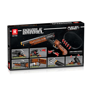 Reobrix 77028 Escopeta de Doble Cañón, Set de Bloques de Construcción de 933 Piezas, Modelo de Arma <span class=keywords><strong>Militar</strong></span> DIY con Expulsión Realista - Product Image 5