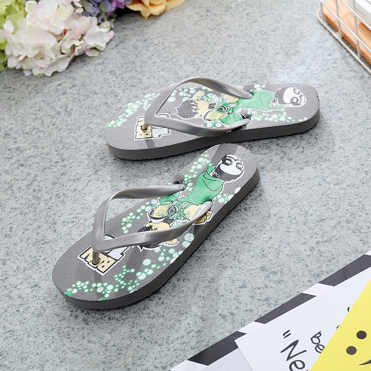 Kids Summer Sandals Shoes Girls Boys Beach Shoes Cartoon Printing Flat Shoes Children Flip Flop Slippers