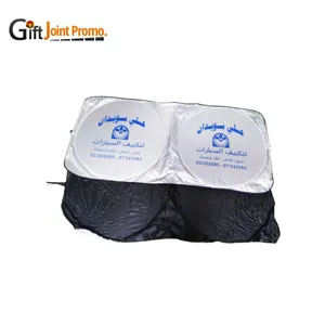 <span class=keywords><strong>Grand</strong></span> pare-soleil en Polyester bon marché, impression de LOGO, pare-soleil pliant automatique, pare-soleil avant de voiture - Product Image 2