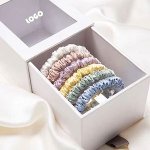 Chouchous en Soie de Mûrier 100% Pure et Douce de 16 mm, Petits Élastiques pour Cheveux, Accessoires pour Queue de Cheval - Product Image 1