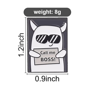 Pins en émail amusants 'Call <span class=keywords><strong>Me</strong></span> BOSS' et 'Cool Cartoon Boss', broches, badges de revers, accessoires pour sacs à dos, cadeaux pour amis - Product Image 5