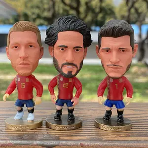 Football Players Action Figures PVC Plastic Soccer Star Figures with Big Head Sports Model Dolls Custom For Football Fans