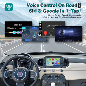 Box Android Auto per <span class=keywords><strong>Fiat</strong></span> 500 2016-2020 Interfaccia Multimediale Navigazione Telecamera di Retromarcia Wireless Apple MMI Carplay - Product Image 4