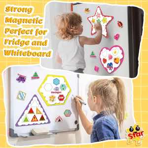 Outil magnétique personnalisé pour le tri et la reconnaissance des formes pour garçons et filles en bas âge - Conception en papier réutilisable, durable et écologique - Product Image 4