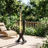 Chauffage de terrasse à granulés essentiel pour le camping en plein air, poêle vertical à granulés de bois avec flamme visible