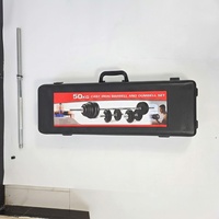 Ensemble de haltères et barres de musculation en gros avec étui de rangement, verrouillage étoile chromé antidérapant pour entraînement de musculation à domicile