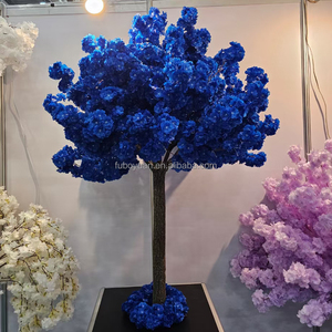 F384 Thiết Kế Mới Màu Xanh Nhân Tạo Lớn Giả Sakura Cây Trang Trí Nội Thất Trang Trí Hoa Anh Đào Cây Centerpieces Cho Đám Cưới Bảng - Product Image 1