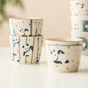 Tazza <span class=keywords><strong>da</strong></span> Tè e Caffè in Ceramica Dipinta a Mano in Stile Cinese con Panda Fresco e Carino per Donne Uso Domestico e Ospiti - Product Image 4