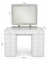 Coiffeuse de style hollywoodien pour chambre principale et dressing, table de maquillage pour cadeau et décoration intérieure, personnalisable OEM