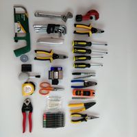 Kit d'outils pour fibres optiques WF558, 28 pièces, fabriqué en Chine, outils de construction de fibres optiques