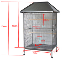 Cages à oiseaux en fer forgé écologiques thermolaquées, accessoires d'élevage, support suspendu, décoration, nichoir pliable pour mariage